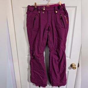Sessions Womens Snow Pants Ski Snowboard Purple Winter Size Small RECCO
